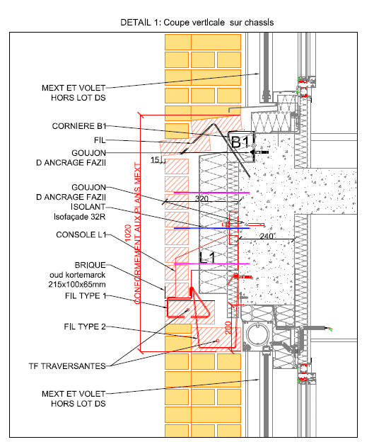 Chantier Girondins – immeuble de bureau ; zone sismique